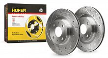 Диск тормозной передний HOFER 2112 (R 14) слоты + перф HF 130 218