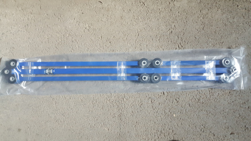 Реактивная штанга комплект 2101 профильная труба синий втулки стойки 2108 РЕГУЛИРУЕМАЯ